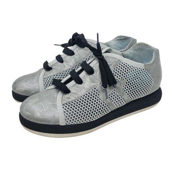 Thierry Rabotin Runner Mesh Platform Sneakers Silver Size 38 - Picture 2 of 8